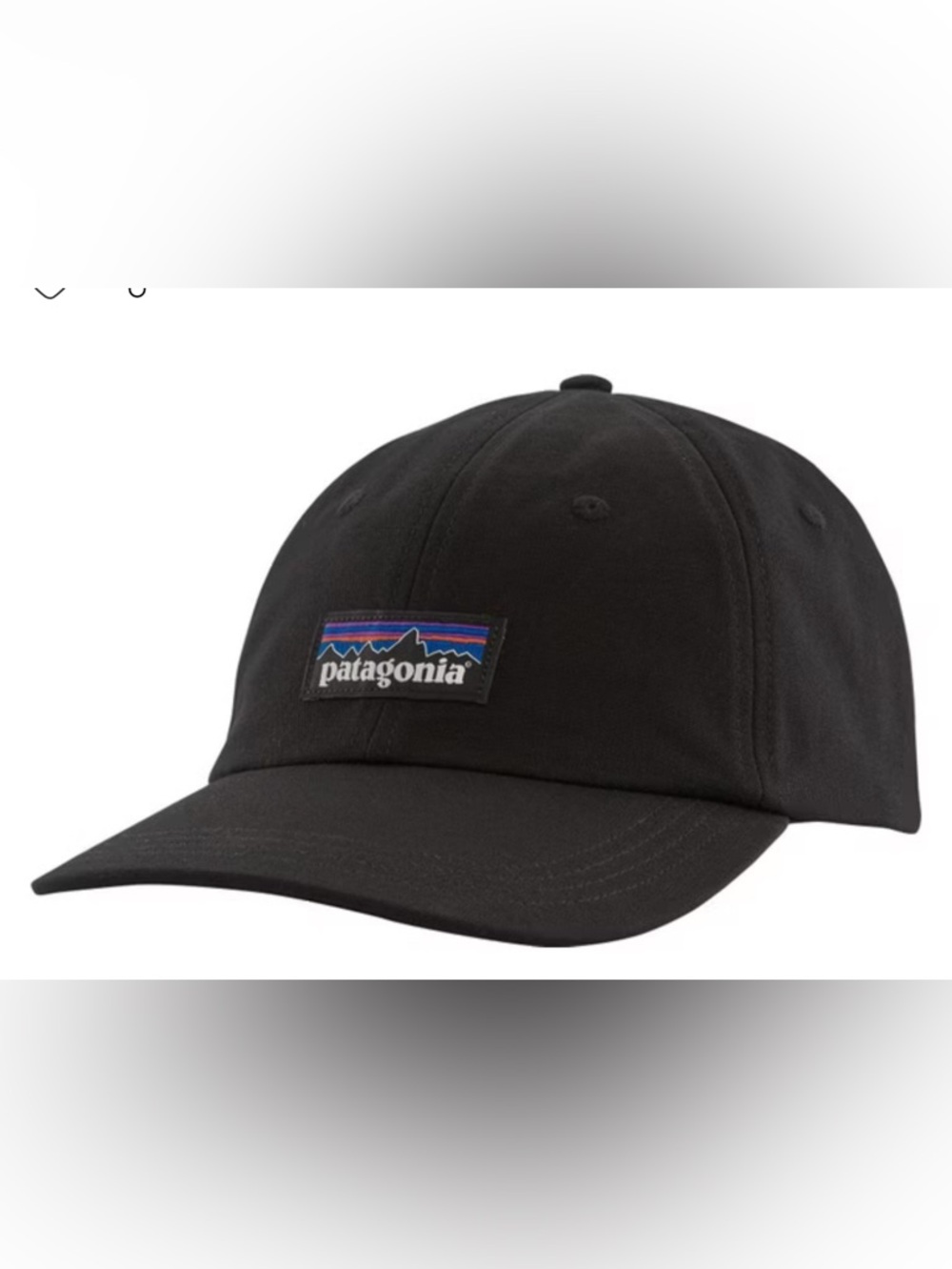 Patagonia Black Cap Multicolor Logo Patch Adjustable Hat
